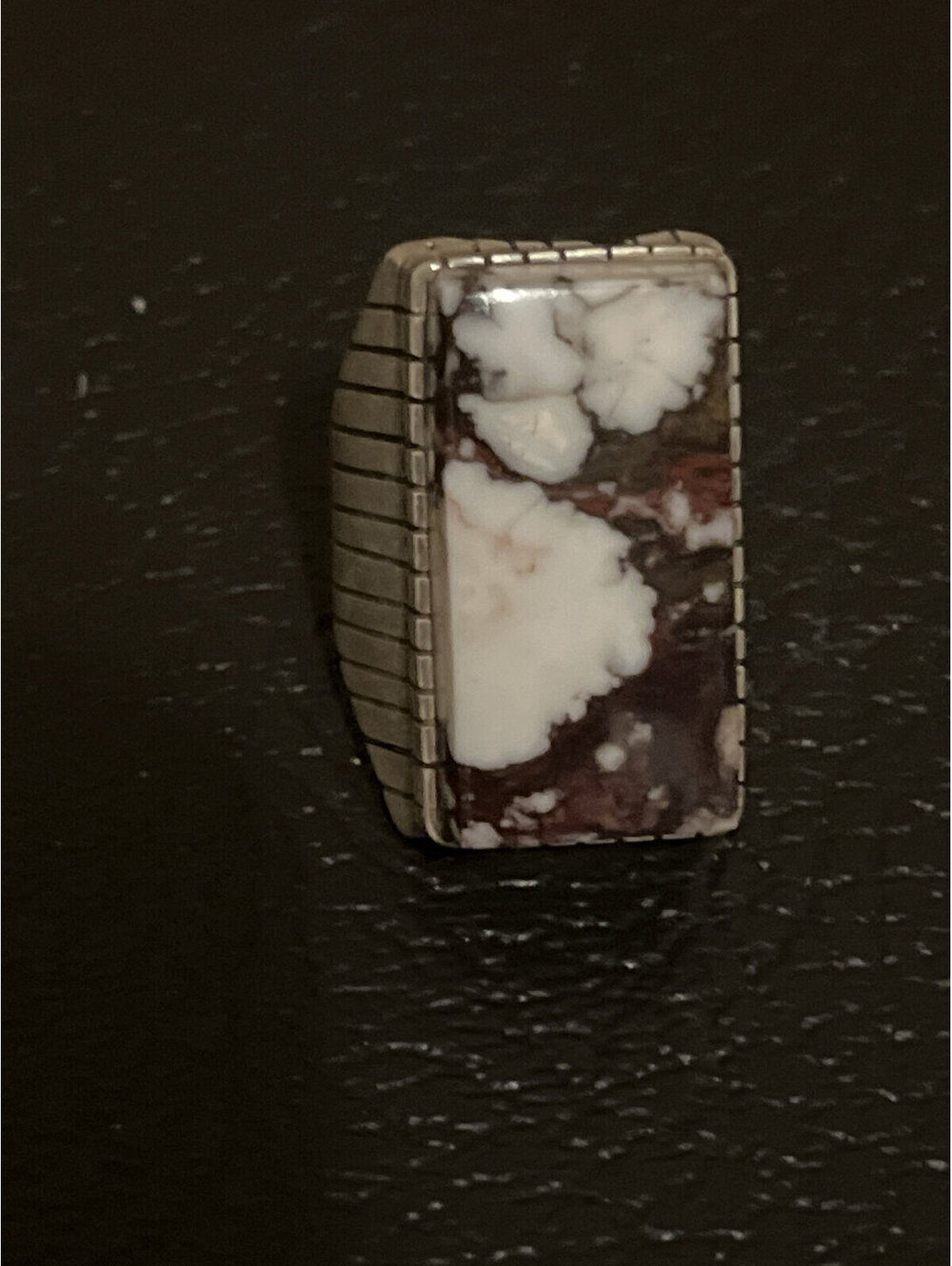 Native American Navajo wild horse sterling silver men’s ring size 9.5 -Ray Jack